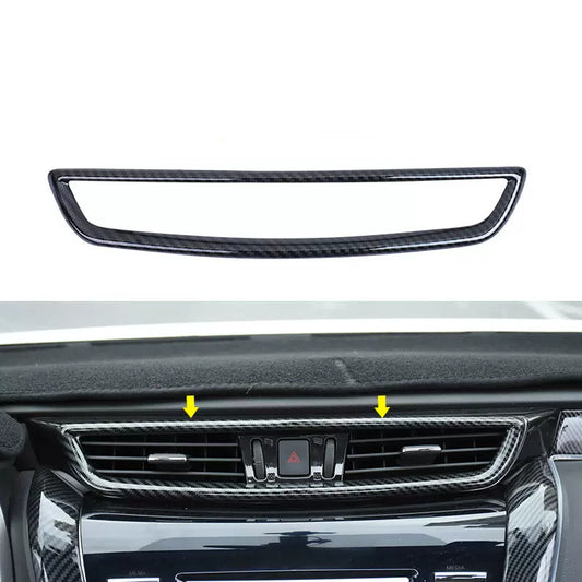 for Nissan Murano 15-24 ABS Carbon fiber Inner Dashboard center Air Vent Trim 1X