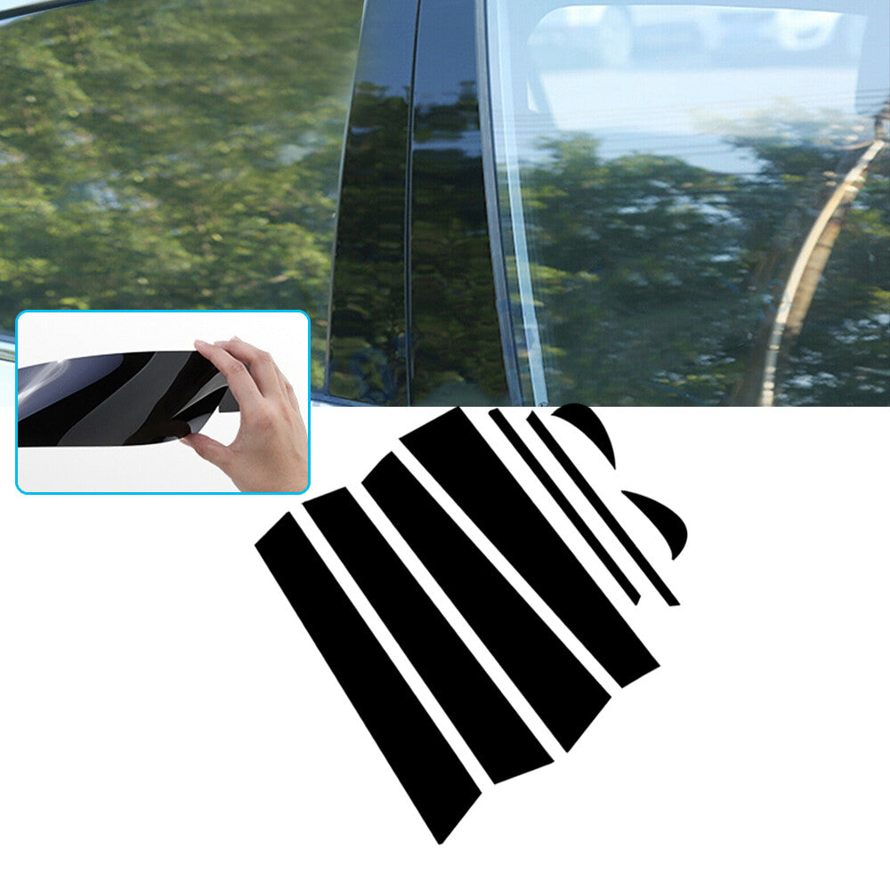 Black pillar molded protective panel trim kit for 2018 for Toyota for Camry