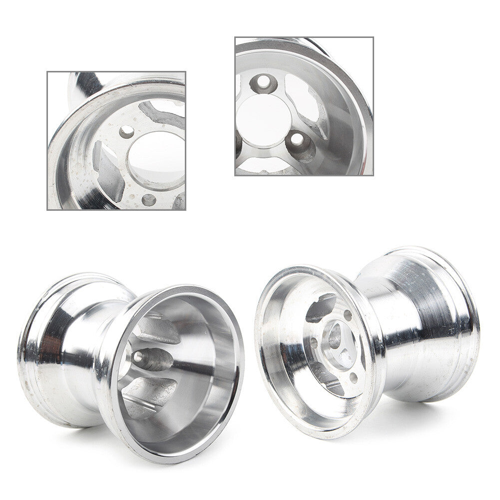 10X4.50-5 Front Wheel Rim Hub for GO KART KARTING ATV Buggy Aluminum Silver 2PCS