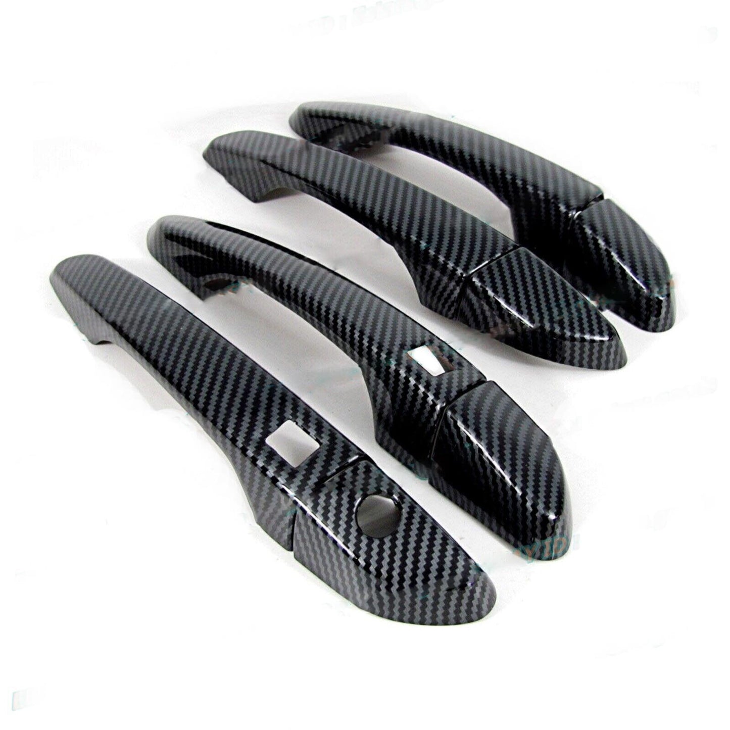 Shiny Carbon Fiber Cover Trim for 18-23 for Hyundai Kona N for Smart Side Door Handle