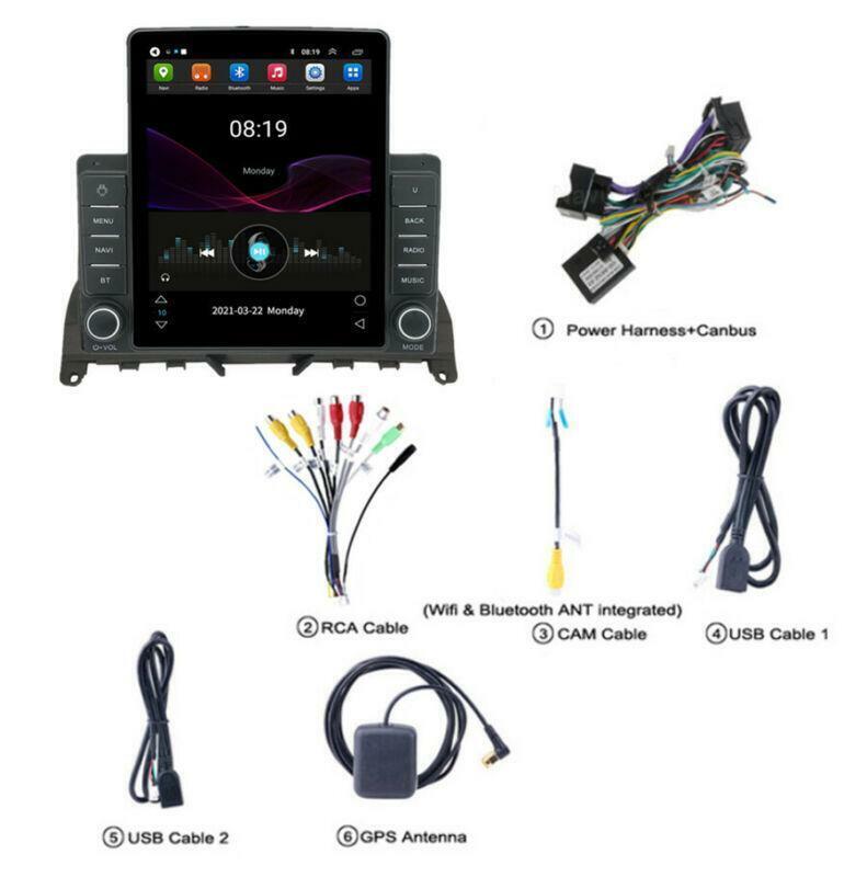 For 2007-2010 W204 S204 C200 C250 C300 C350 C63 9.5 Android Radio GPS 2+32GB FM