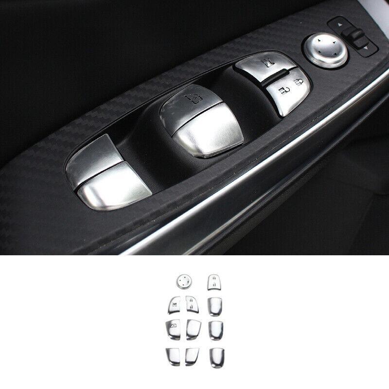 for Nissan Sentra Sylphy 2020-22 Silver Aluminum Window Lift Panel Switch Decor