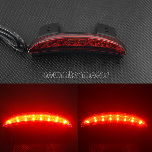 Rear Fender Brake Running Tail Light w/Red Lens Fit For Sportster 883 1200 07-13