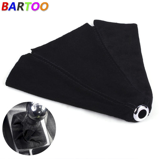 Universal Leather Car Gear Shift Knob Boot Gear Head Dust Cover Black