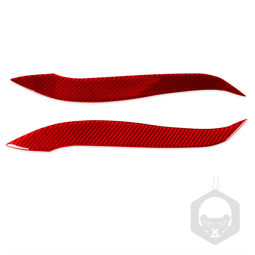 Red Carbon Headlight Eyebrow Eyelid Cover For T@yota Starlet Glanza EP91 1996-99