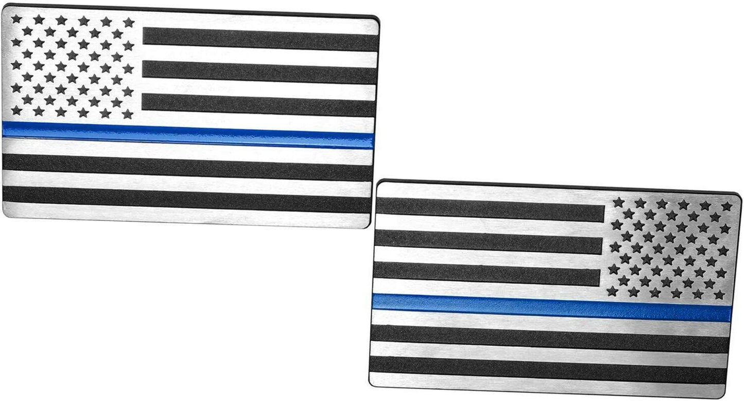 Chrome blue American flag badge on the rear fender of the for Cadillac side fender is applicable to all new Cadillacs.