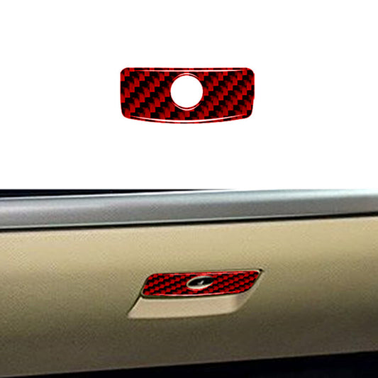 Red Carbon Fiber Passenger Storage Switch Trim for Subaru Outback Legacy 2015-17