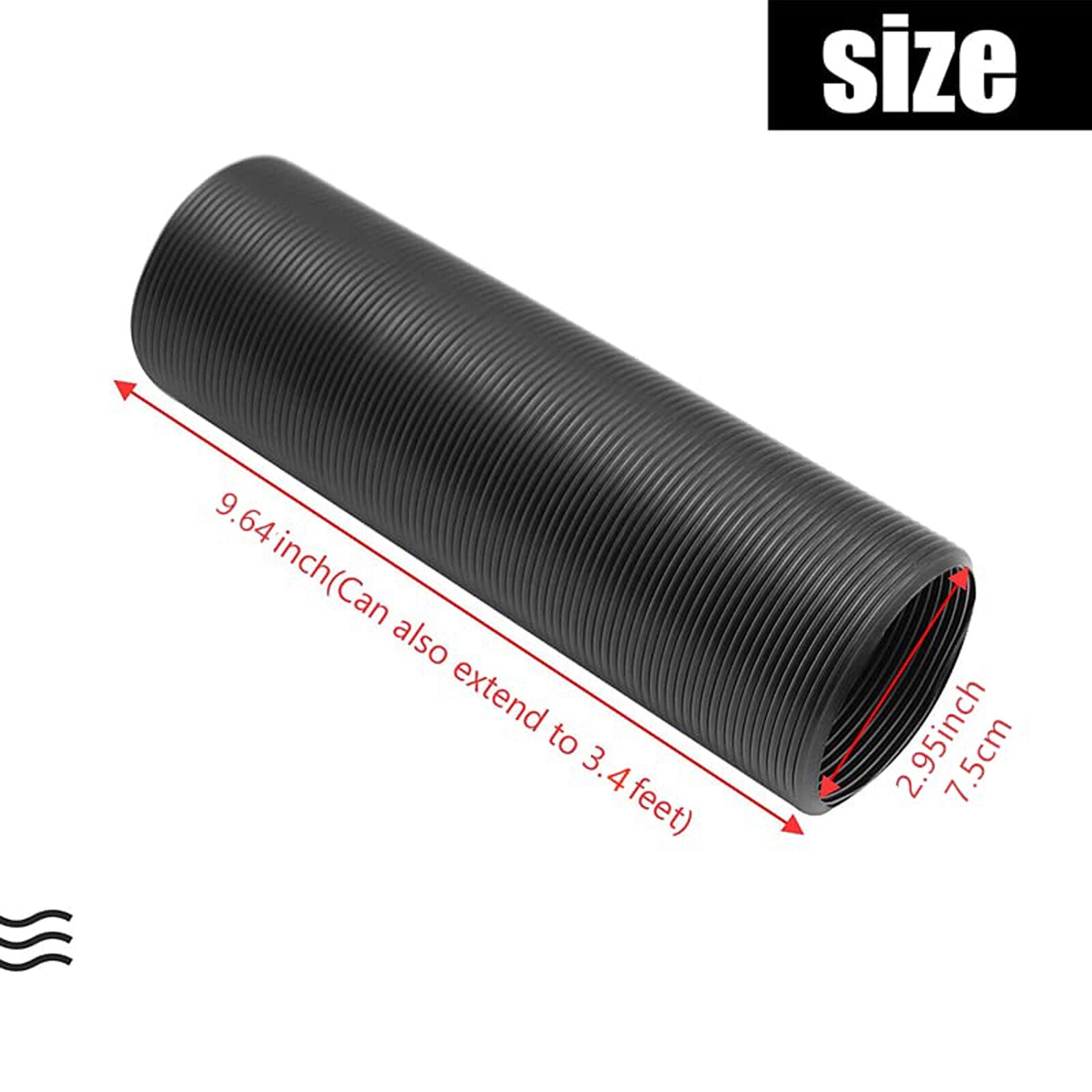 3 Cold Air Inlet Duct Intake Hose Ducting Feed Pipe Flexible Air Filter Pipe