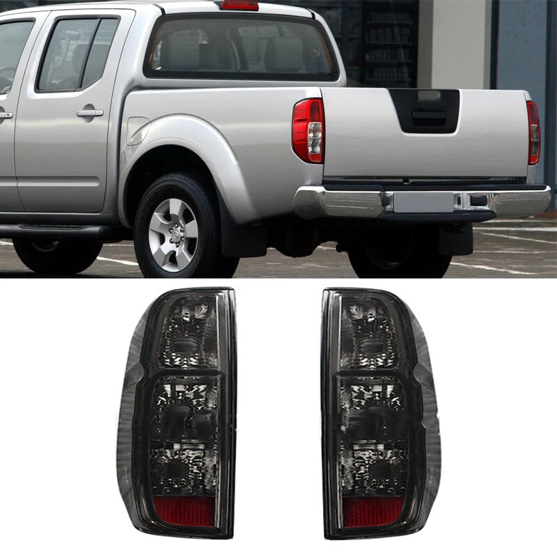 A pair of rear brake lights/taillights for Nissan Navara D40 2005-2015 (without bulbs).