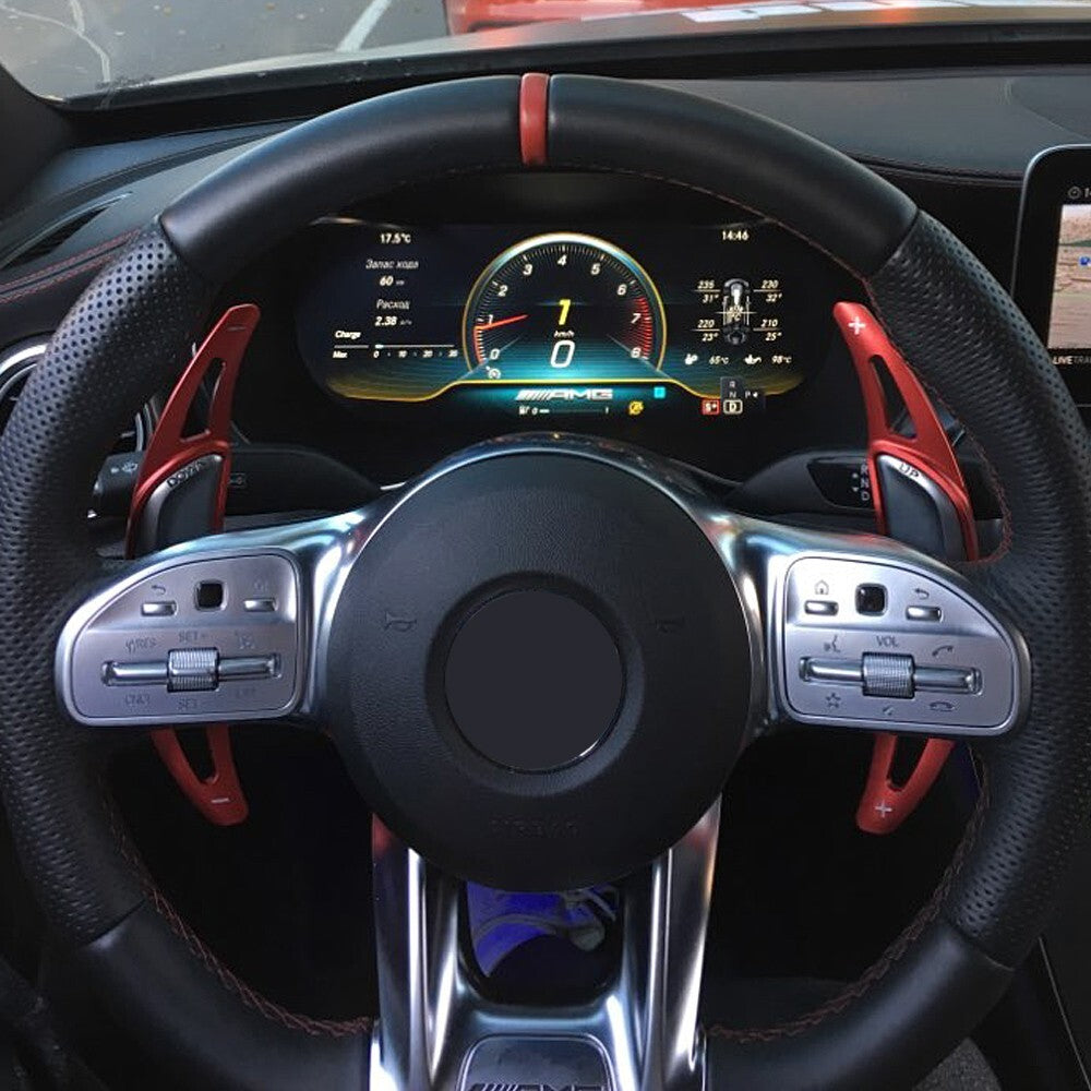 Aluminum Steering Wheel Shift Paddle Shifter Extension for Benz AMG A45 CLA45 C6