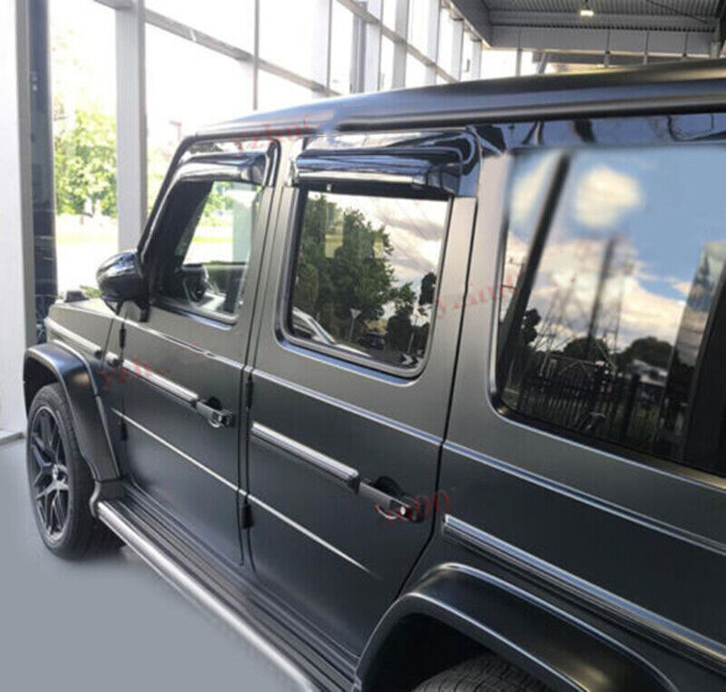 for Benz G-Class 2019-24 Black Window Visor Vent Shade Deflector Guard Sun/Rain