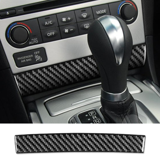 Carbon Fiber Interior CD Panel Lower Strip Cover Trim for Infiniti G37 2010-2013