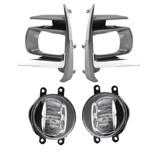 Left+Right LED Clear DRL Fog Light Lamps+Cover W/Blubs for Toyota for Sienna 2018-20