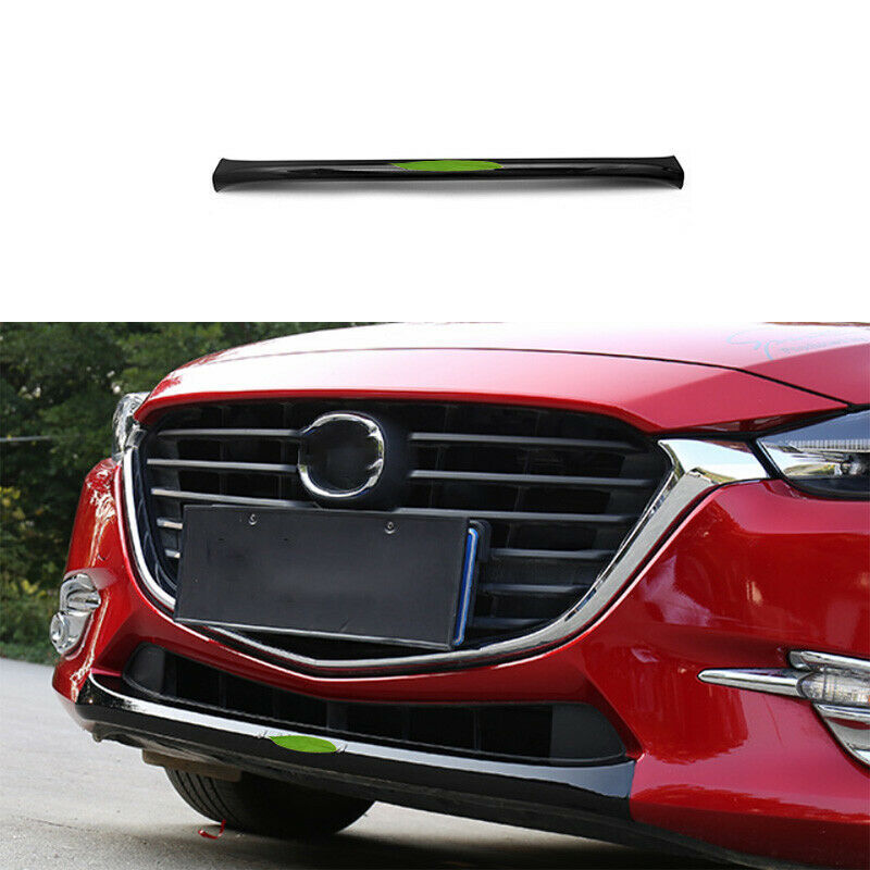 for Mazda 3 Axela 2017-2018 ABS Gloss Black Front Bumper Grille Lower Strip Trim