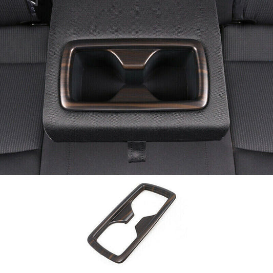Matte Wood Grain Look Rear Water Cup Frame Cover Trim for Toyota Venza 2021-2023