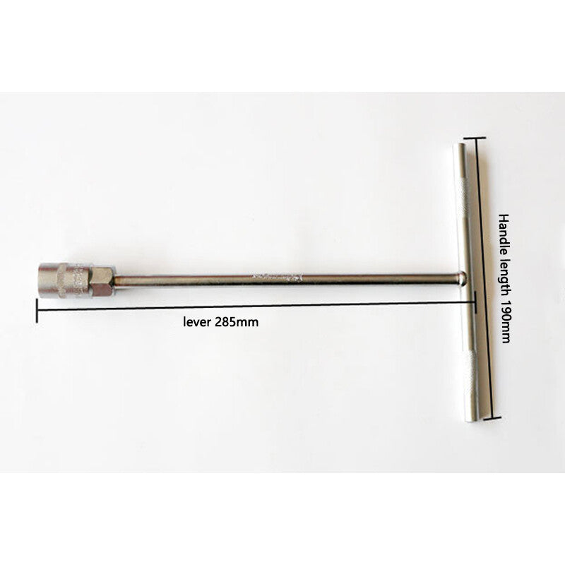 1Pc 17mm Metric T-Handle T Handle 45Steel Socket Wrench Tool For Car Motorcycle