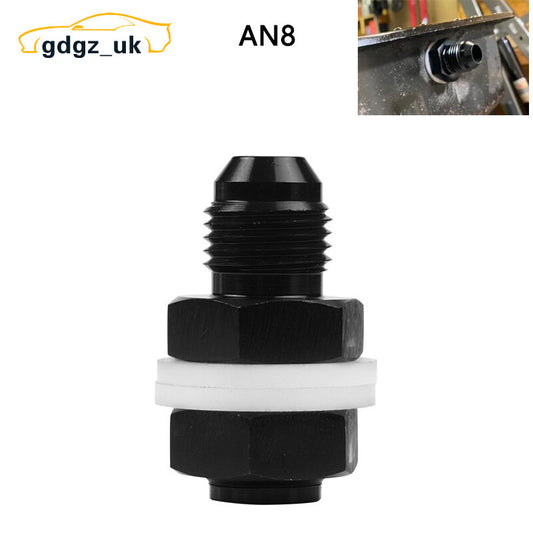 1pc Male 8AN Bulkhead Fuel Cell Fitting Adapter Aluminum Straight