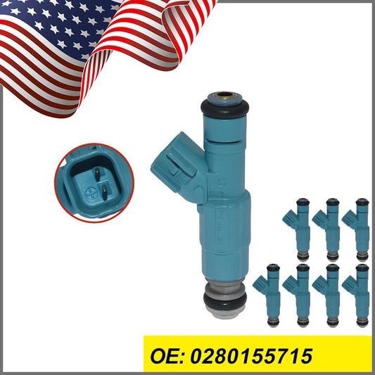 8PCS New Fuel Injectors 250cc 0280155715 for Ford F250 F350 E250 7.5L 460ci V8