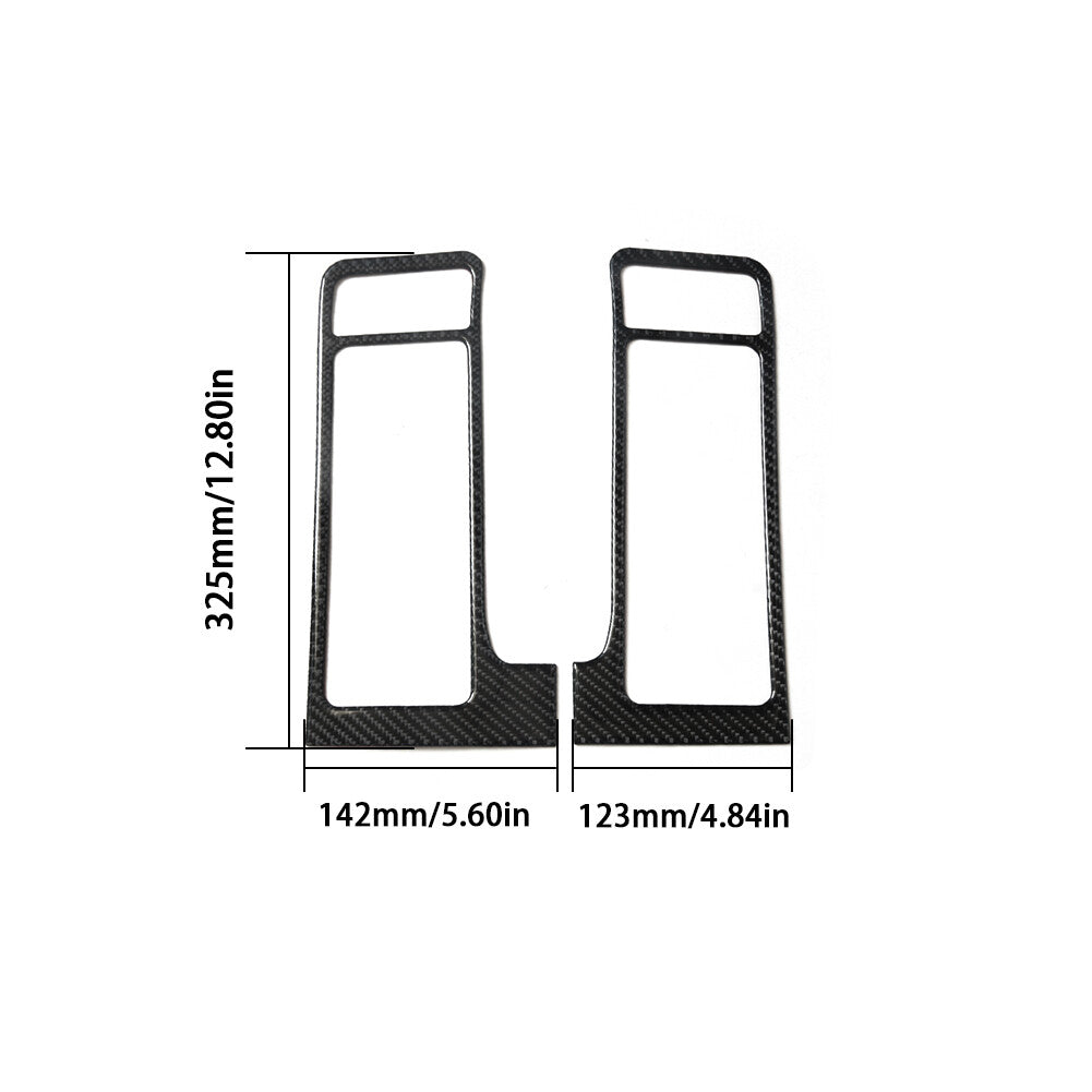 2Pcs Carbon Fiber Side AC Air Vent Cover Trim for Dodge for RAM 1500 2009-2012