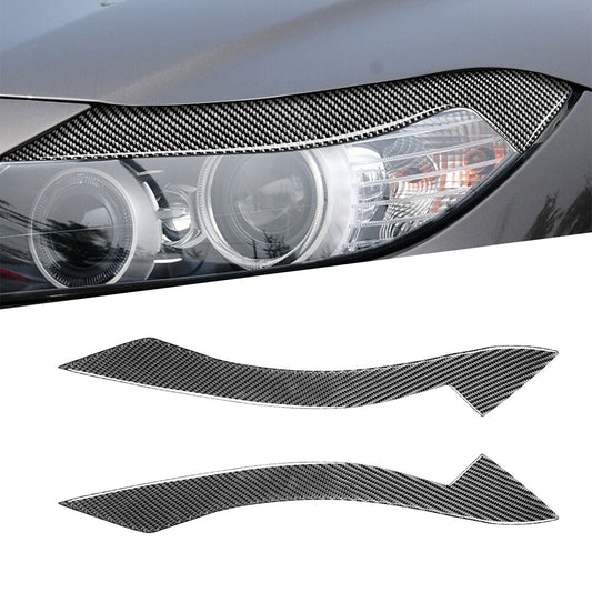 Carbon Fiber Front Headlight Eyelid Cover Eyebrow Trim for BMW Z4 E89 2009-2015