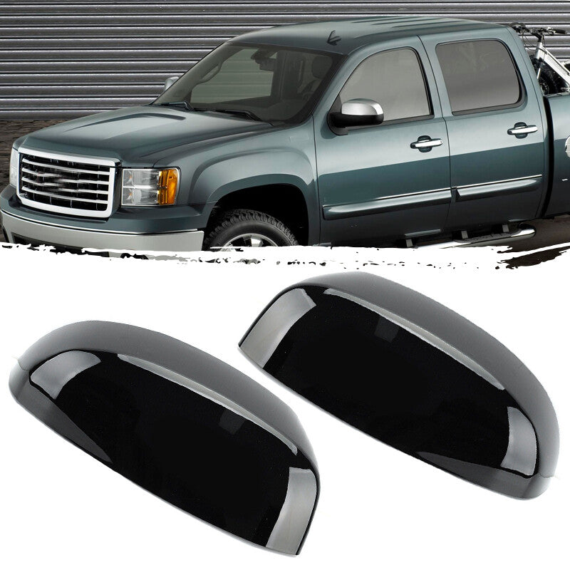 Glossy black mirror-finish protective case for Chevrolet Silverado for GMC for Sierra for Yukon 2007-2013