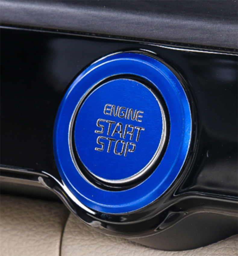 for Kia Carnival 2022-2023 Blue Start Stop Button Ignition Switch Cover Trim 2X