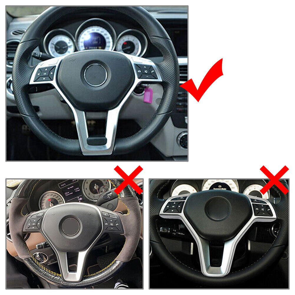 for Mercedes-Benz A C E SLK CLA CLS Style Steering Wheel Frame Trim Cover