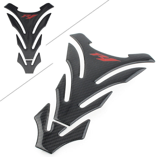 Carbon Fiber Gas Fuel Tank 3D Decal Protector Pad Sticker Fit Fit for Yamaha YZF-R1