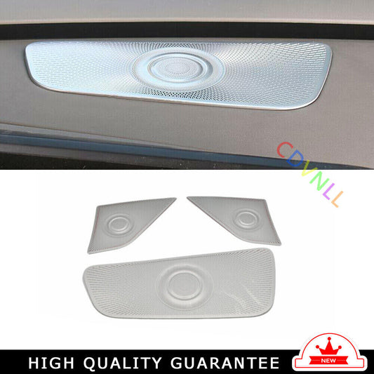 Dashboard Speaker Ring Cover Trim 3 for Kia Carnival 2022-2023 Silver Titanium