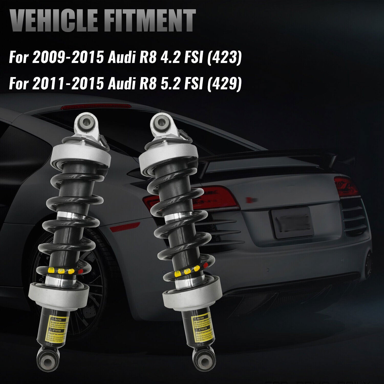 Two-piece rear hydraulic shock absorber struts suitable for Mercedes-Benz W140, C140, S500, S600 (1992-99)