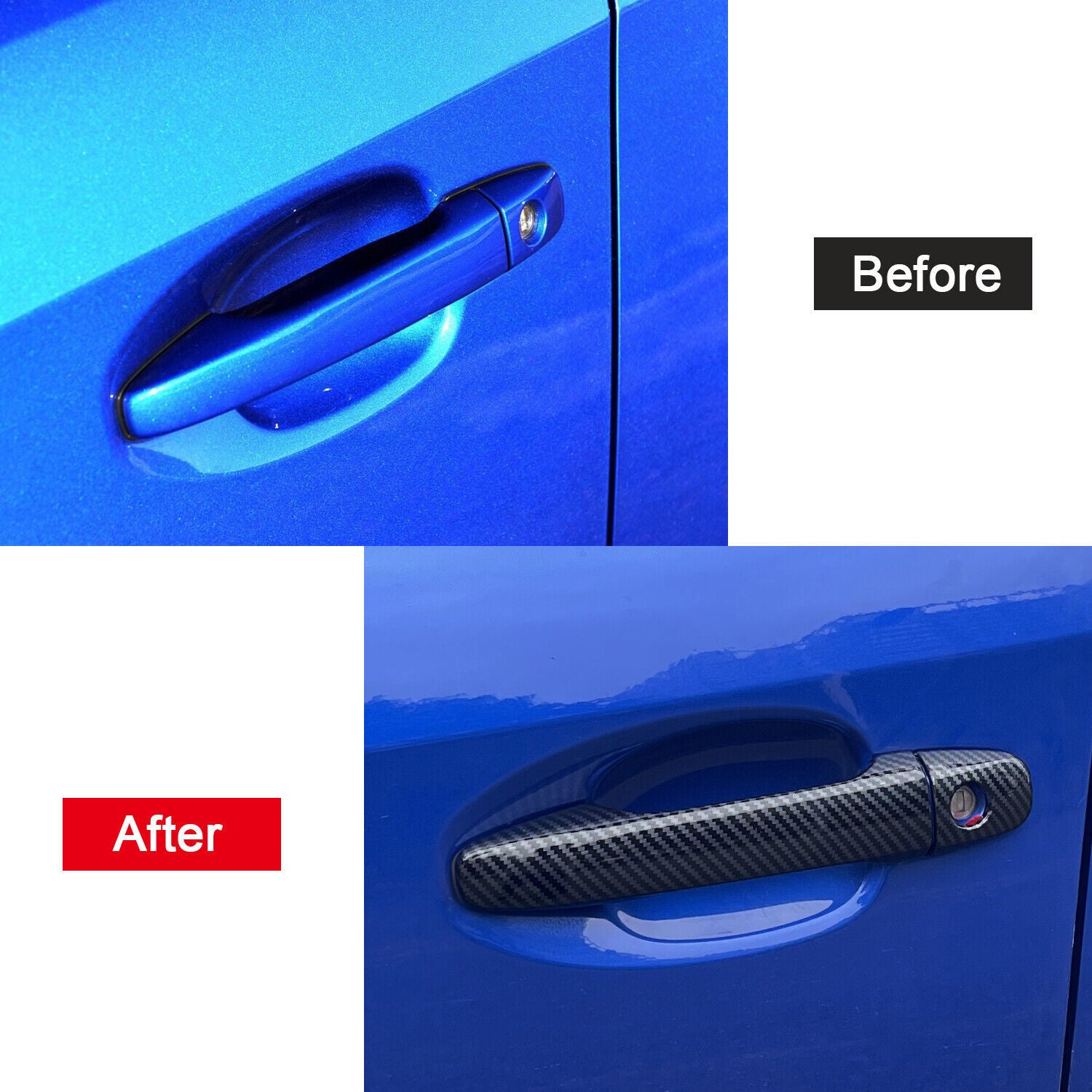 for Subaru WRX STi 2015-2021 Carbon Fiber Outdoor Car Door Handle Cover Trim