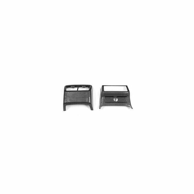 Fit for Audi A6 A7 2019-24 Carbon Fiber Rear Air Outlet Vent Panel Cover Trim 2P