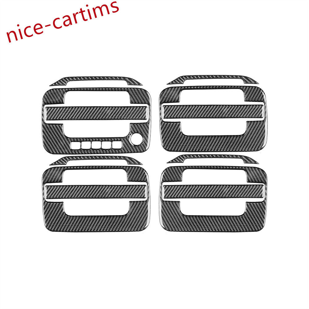 12¡ÁCarbon Fiber Exterior Side Door Handle Bowl Panel Cover for Ford F150 2009-14