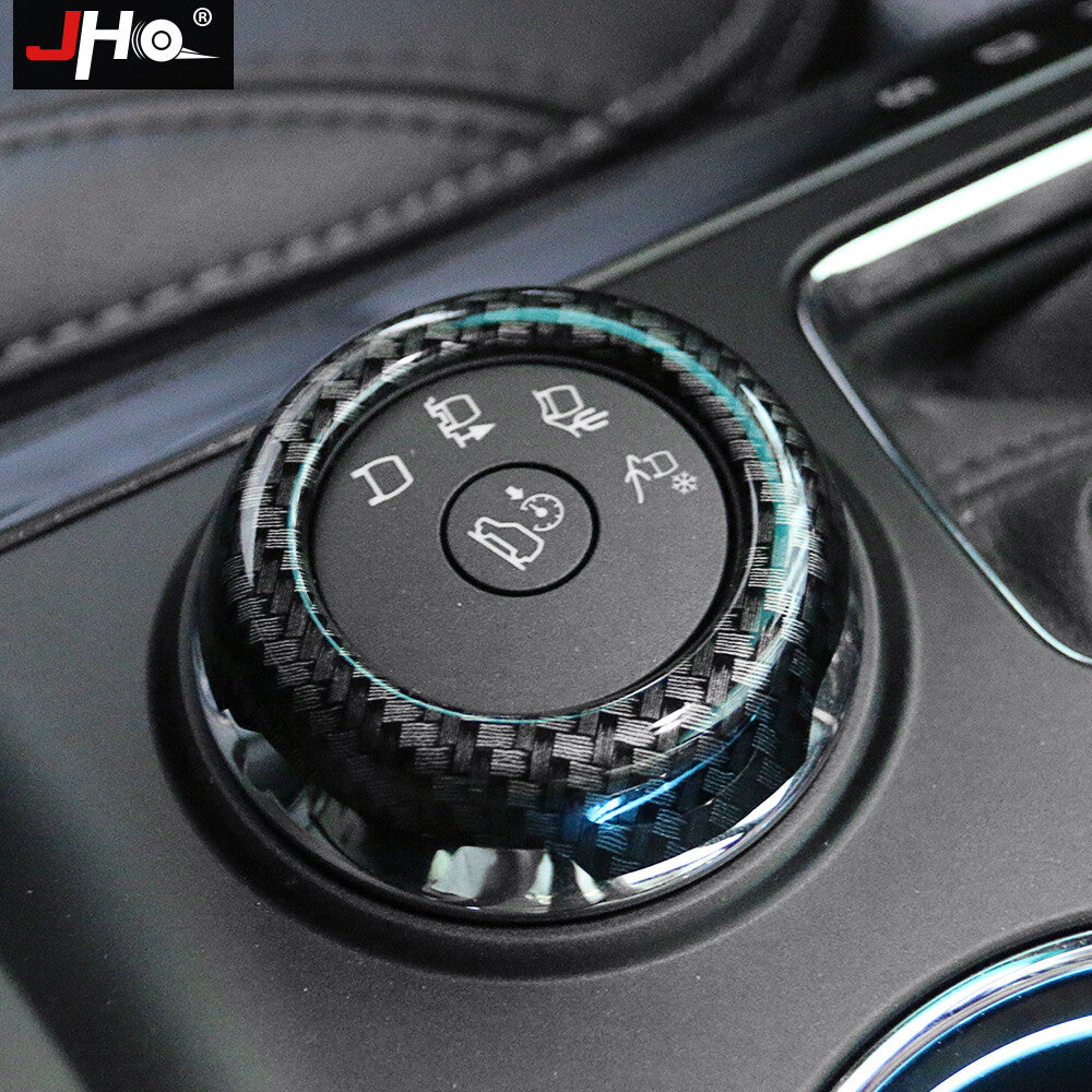 Car Inner Center Console Knob Cover Carbon Fiber Trim for Ford Explorer 2013+