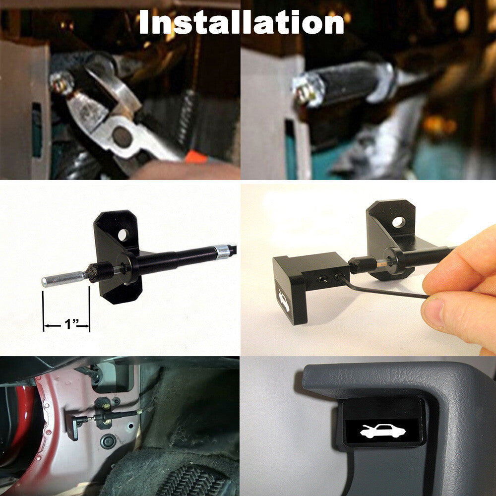 Aluminum Hood Latch Release Pull Handle Cable Repair Kit Fit for Honda for Civic CRV 96