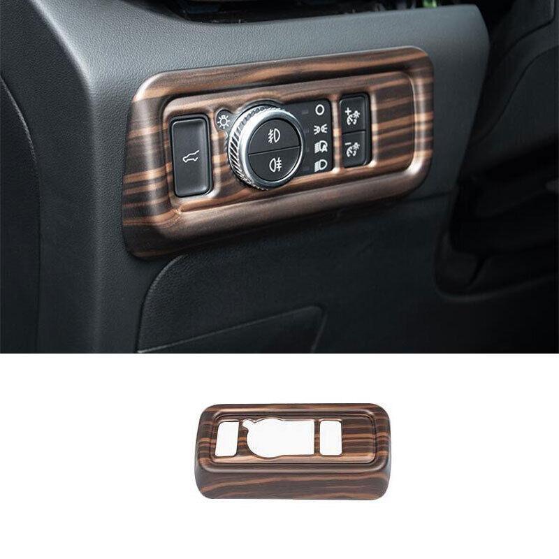 Headlight Switch Control Frame Trim for Ford Explorer 2020-2022 Matt Peach Wood