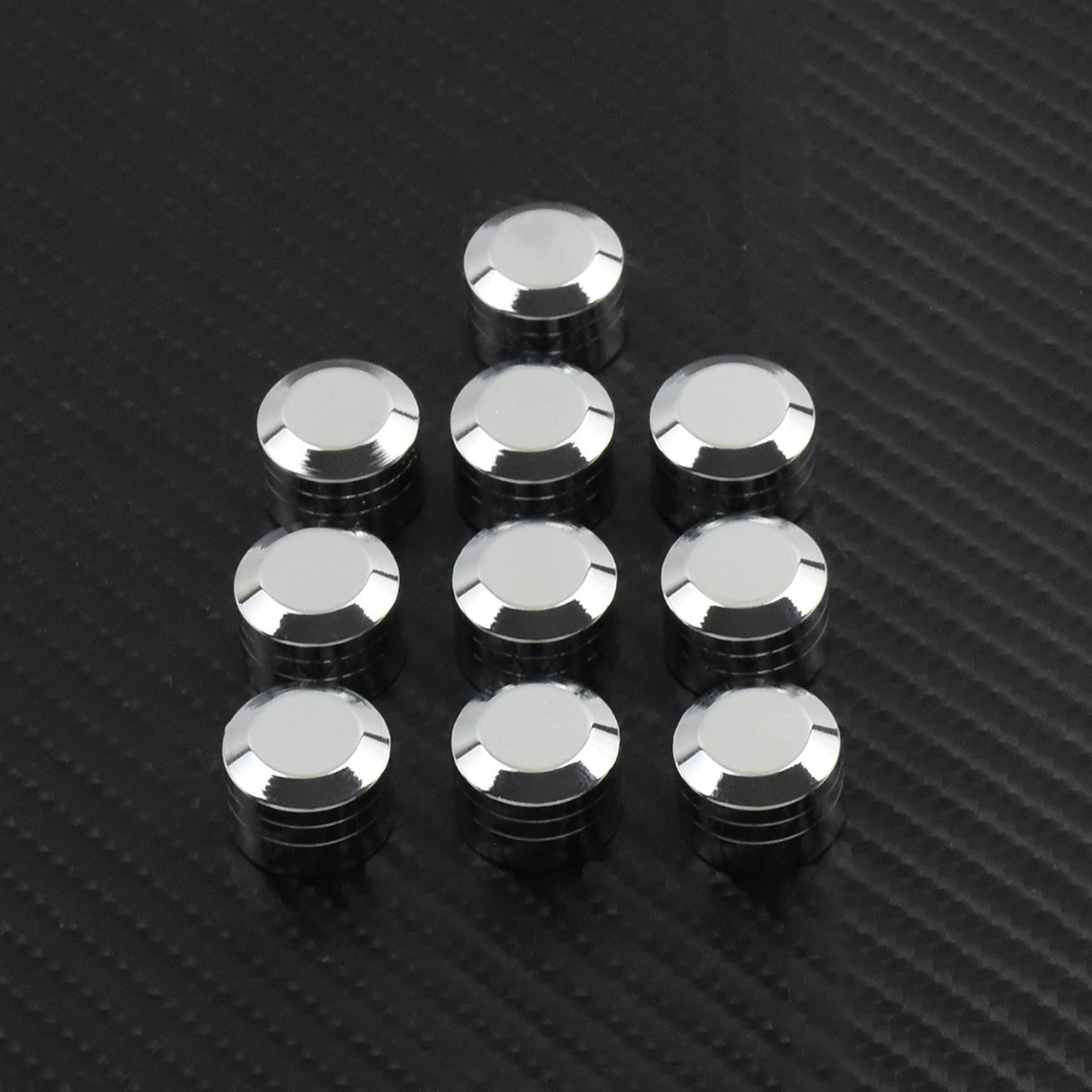 10pcs Schrauben Abdeckungen 9mm Inner Hole Bolt Cover Cap Fit for Harley Chrome