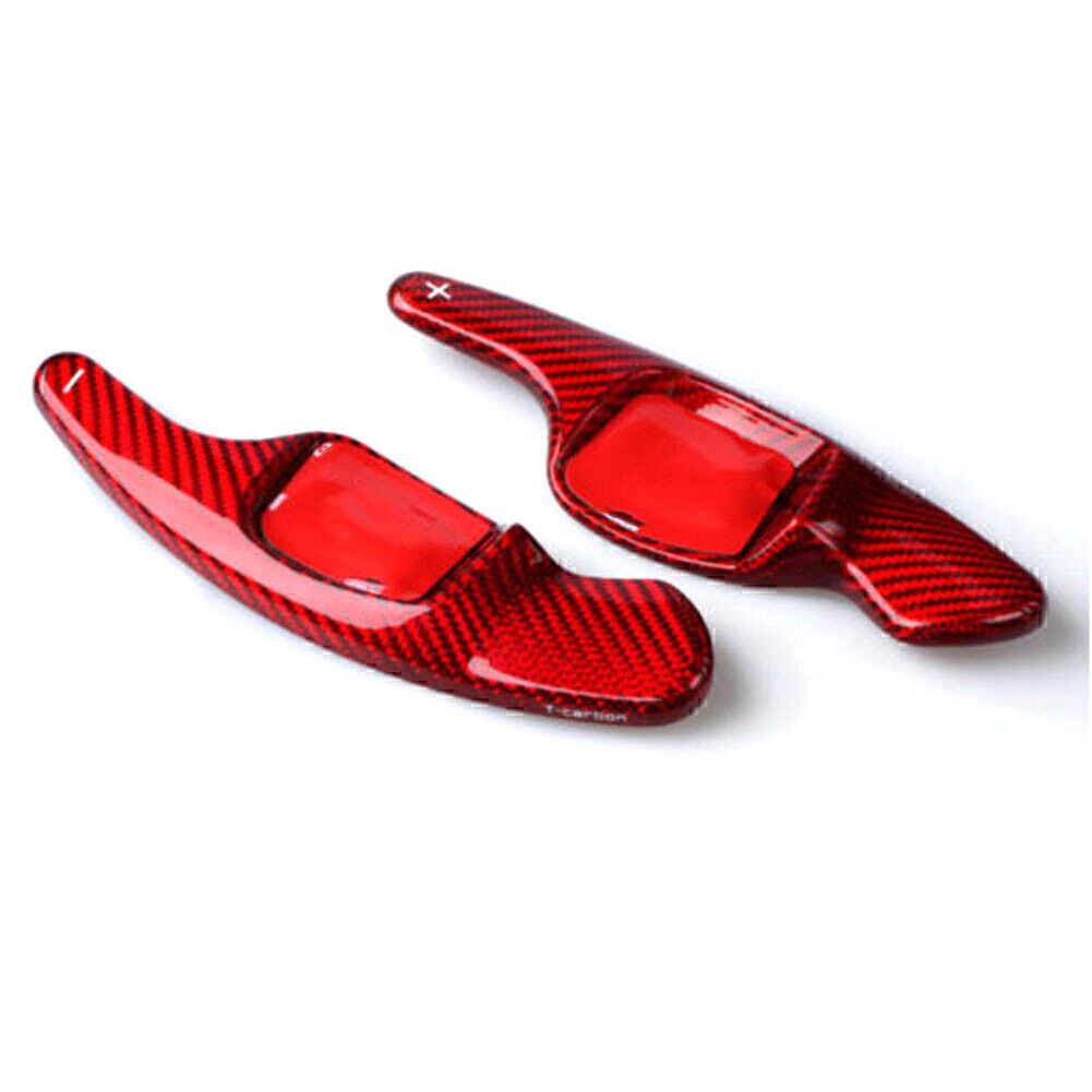Fit for VW for Tiguan for Golf 7 MK7 for Passat B8 Red Carbon Fiber Steering Wheel Shift Paddle