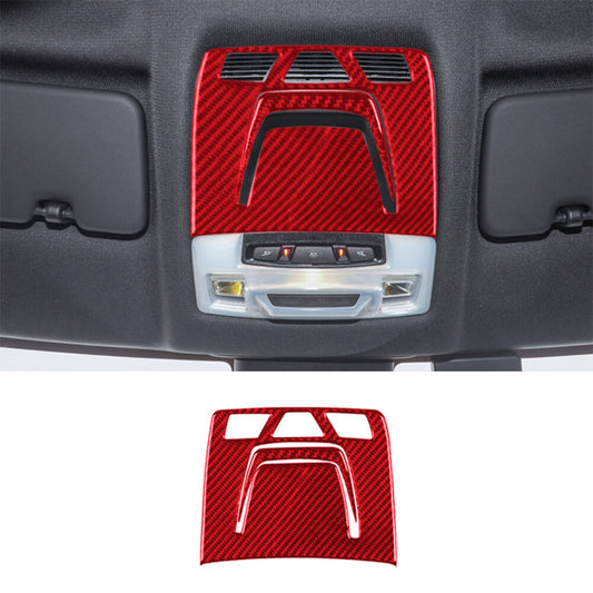2Pcs Red Carbon Fiber Overhead Light Cover Trim for Toyota Supra A90 2019-2022