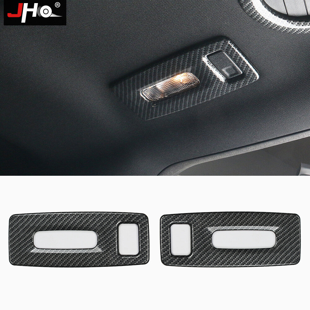 2x Carbon Fiber Rear Reading Light Cover Trim Black for Ford Explorer 2011-2019