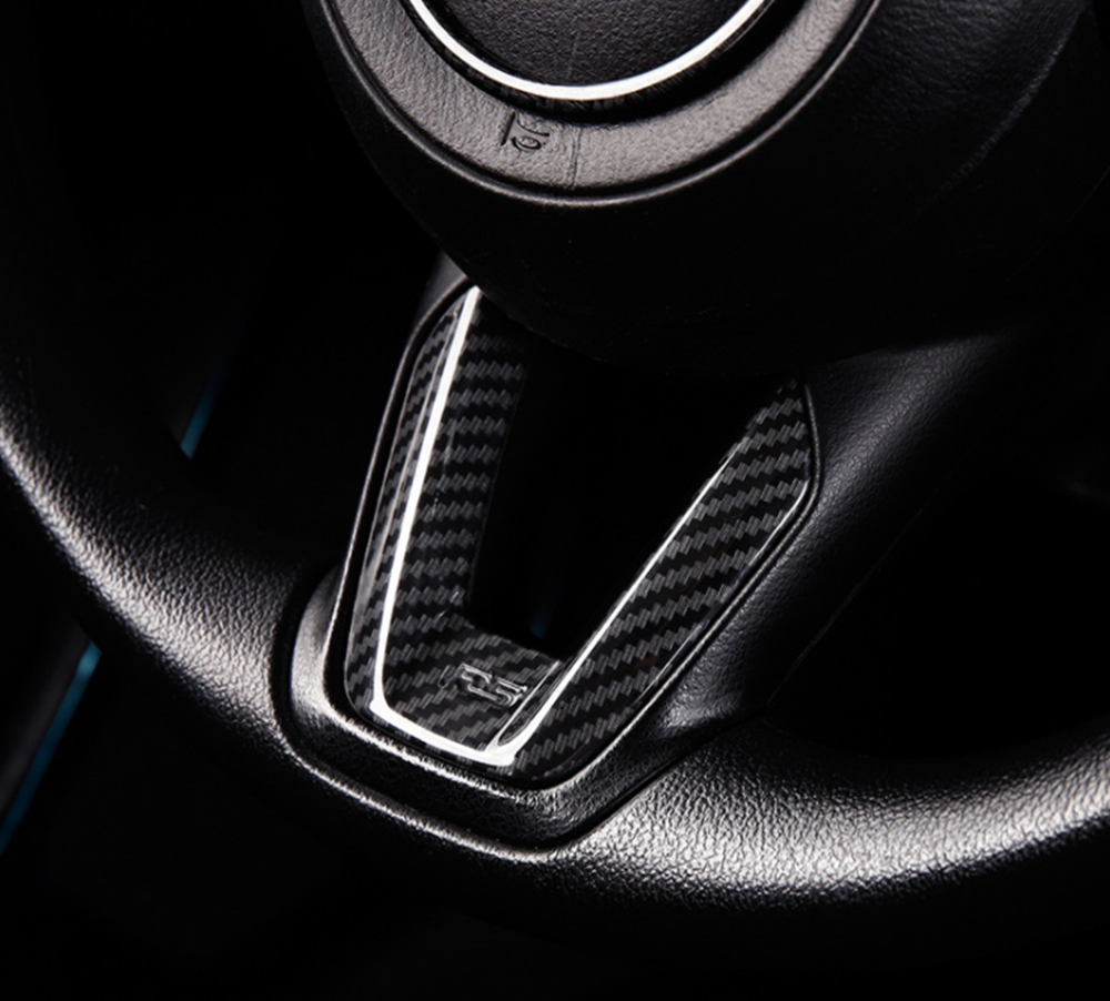 for Mazda CX-5 2017-2021 ABS Carbon Fiber Steering Wheel Sheet Decor Cover Trim