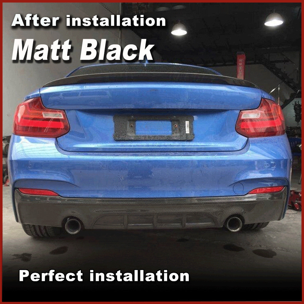 Fit for BMW 2 Series F22 M235i M240i M-Sport Matt Black Rear Bumper Diffuser Lip