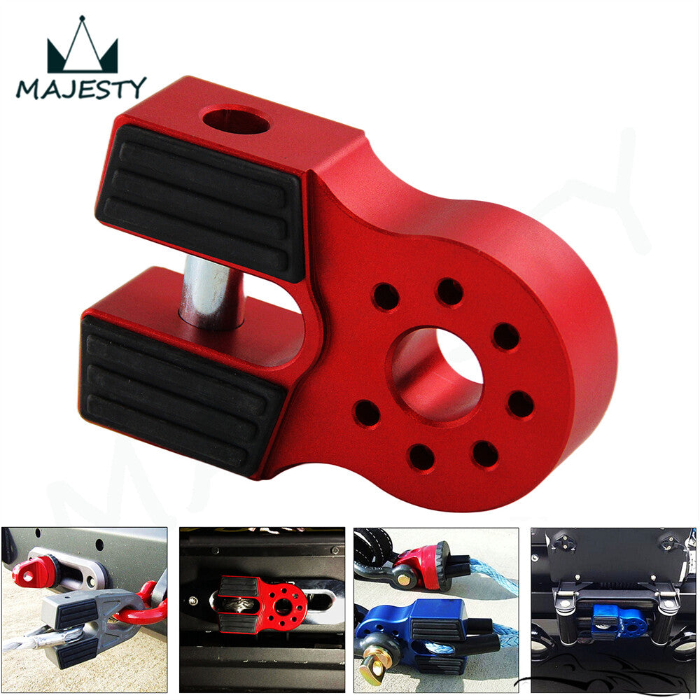NEW Flatlink Winch Shackle Mount Assembly Assembly UTV ATV Aluminum CNC Red