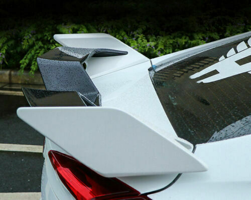 for Honda for Civic Sedan 2016-2021 Black Rear Spoiler Lip Tail Wing Bar Gull Wing