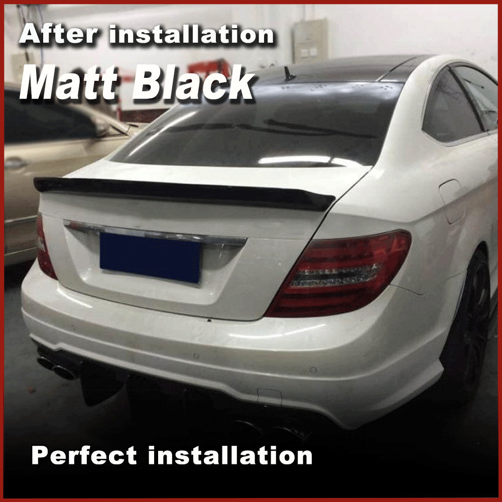 Matt Black Rear Trunk Spoiler Wing Lip for Benz C204 C200 C350 C63 Coupe 2008-14