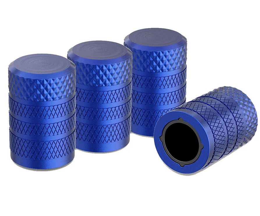 4-piece universal blue tire valve cover rod air dust cover for Peugeot
