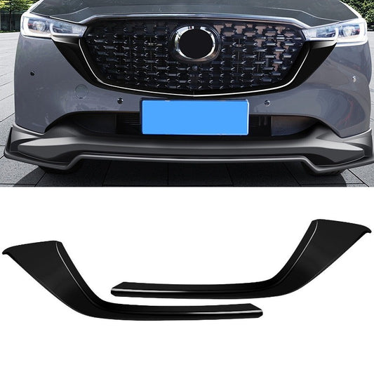 Front Grille Side Molding Cover Trim Glossy Black for Mazda CX-5 CX5 2022 2023