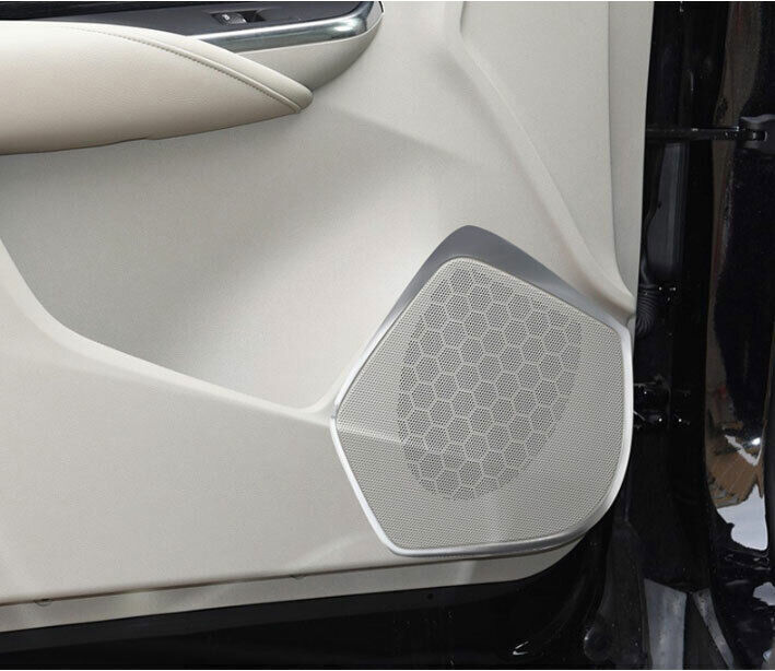 Fit for Cadillac XT4 2019-23 Silver Steel Inner Door Speaker Frame Cover Trim 4X