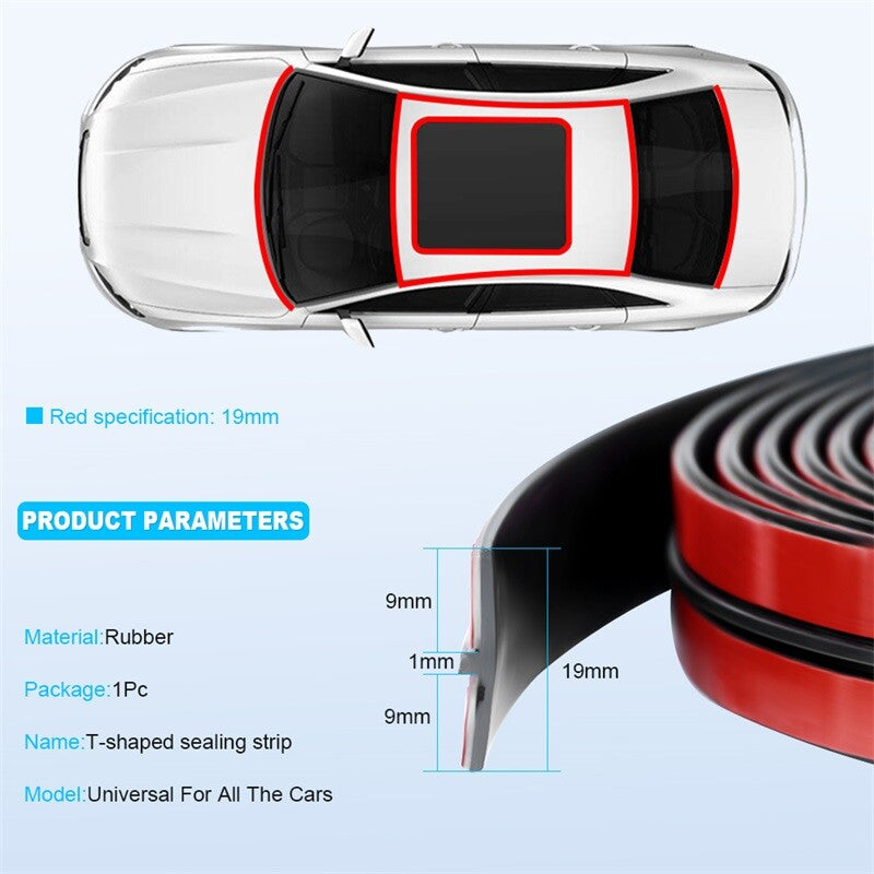 4Meters Rubber Car Roof Windshield Rear Window Trim Edge Moulding Sealing Strip