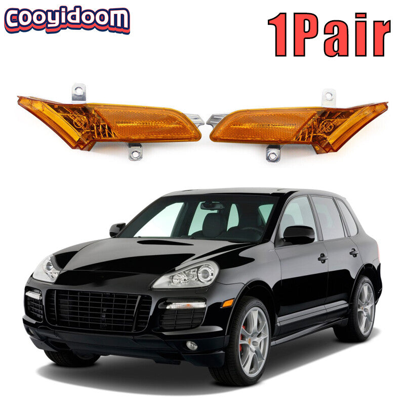 1 Pair Front Side Marker Turn Signal Light Amber for Porsche for Cayenne 08-10